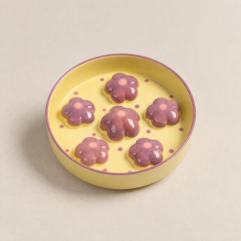 Plato de ceramica para alimentación lenta.