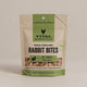 Freeze-dried raw rabbit bites.