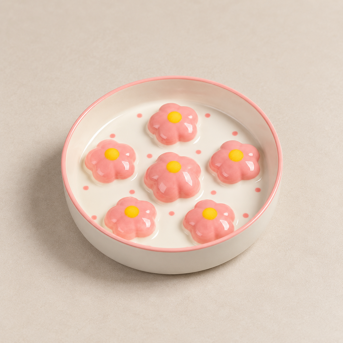 Plato de ceramica para alimentación lenta.