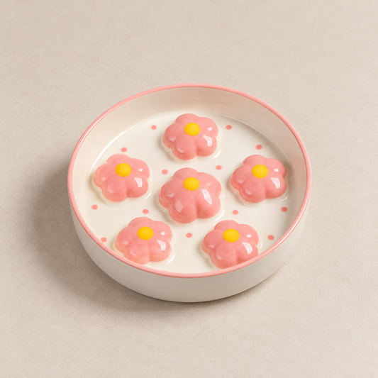 Plato de ceramica para alimentación lenta.